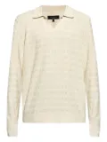 rag & bone textured polo-neck T-shirt - Neutrals