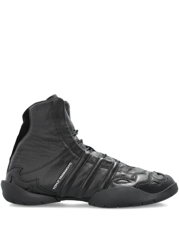 Y-3 Regu 2002 Hi スニーカー | ブラック | FARFETCH JP