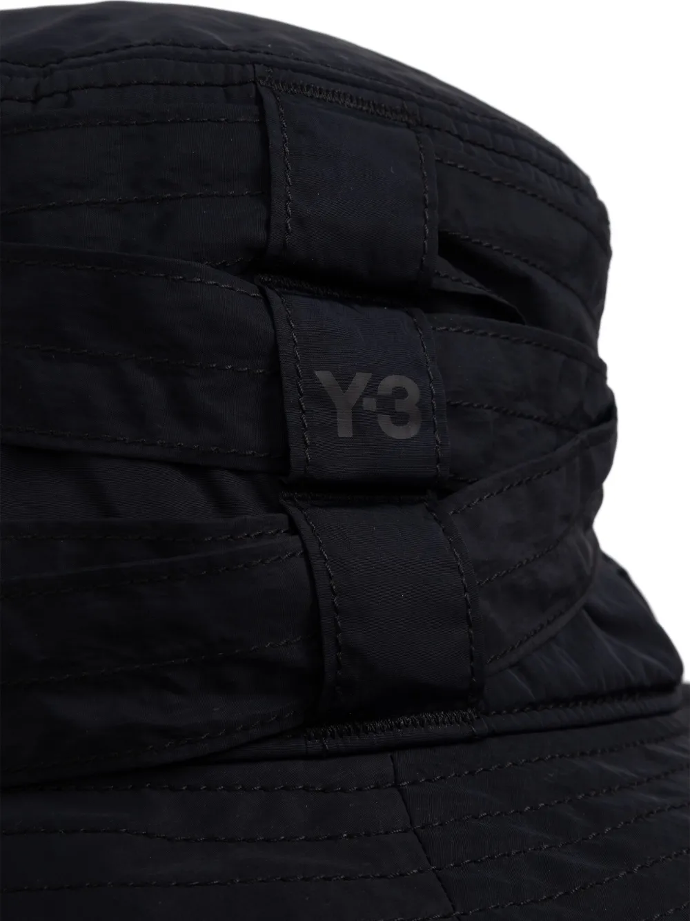 Y-3 Ribbon-detail Bucket Hat In Black