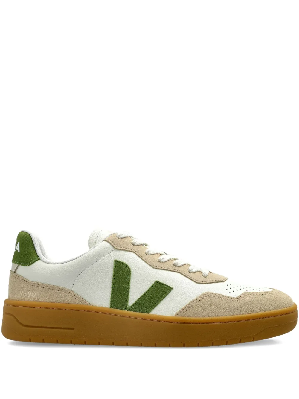 VEJA V-90 leather suede sneakers White