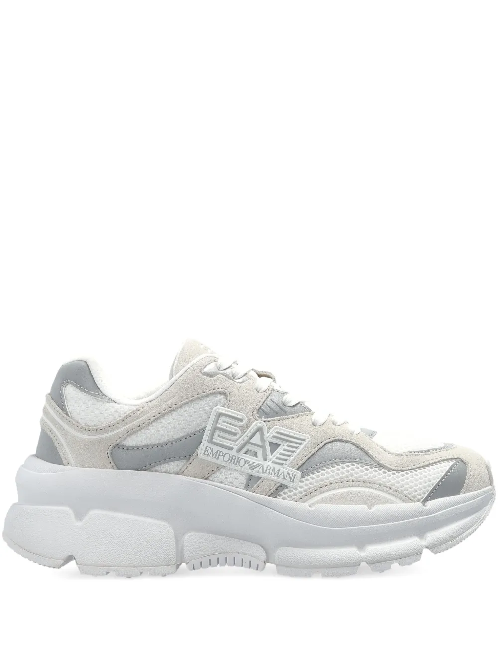 Ea7 Emporio Armani logo-plaque chunky sneakers | White | Image 1