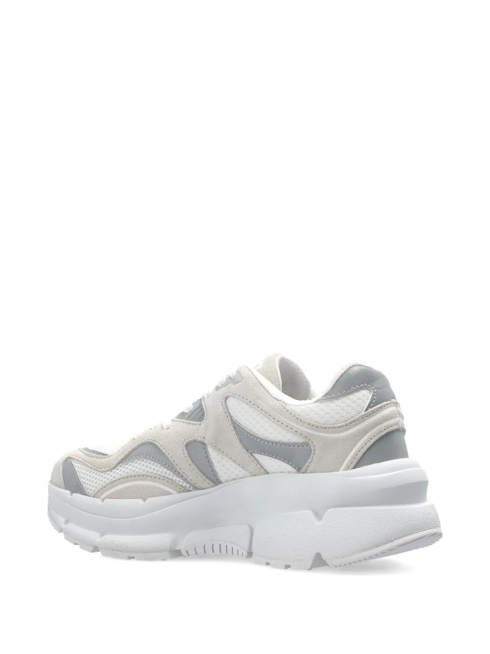 Ea7 Logo-plaque Chunky Sneakers In White