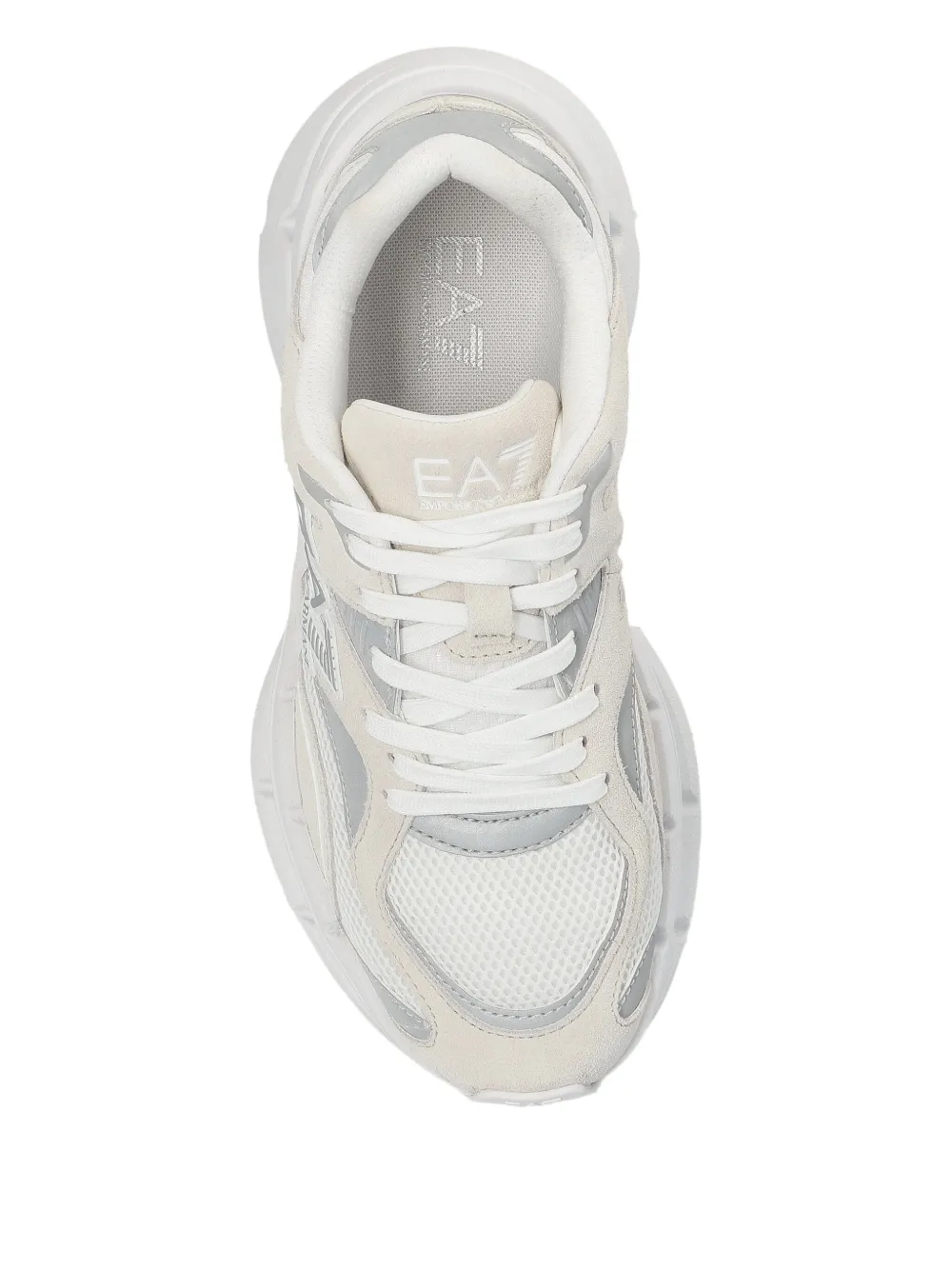 Ea7 Logo-plaque Chunky Sneakers In White