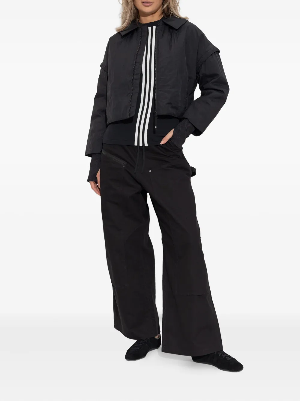 Y-3 cargo-pocket zip-detail trousers - Zwart