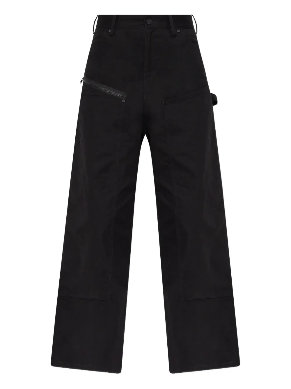 Y-3 cargo-pocket zip-detail trousers | Black | Image 1