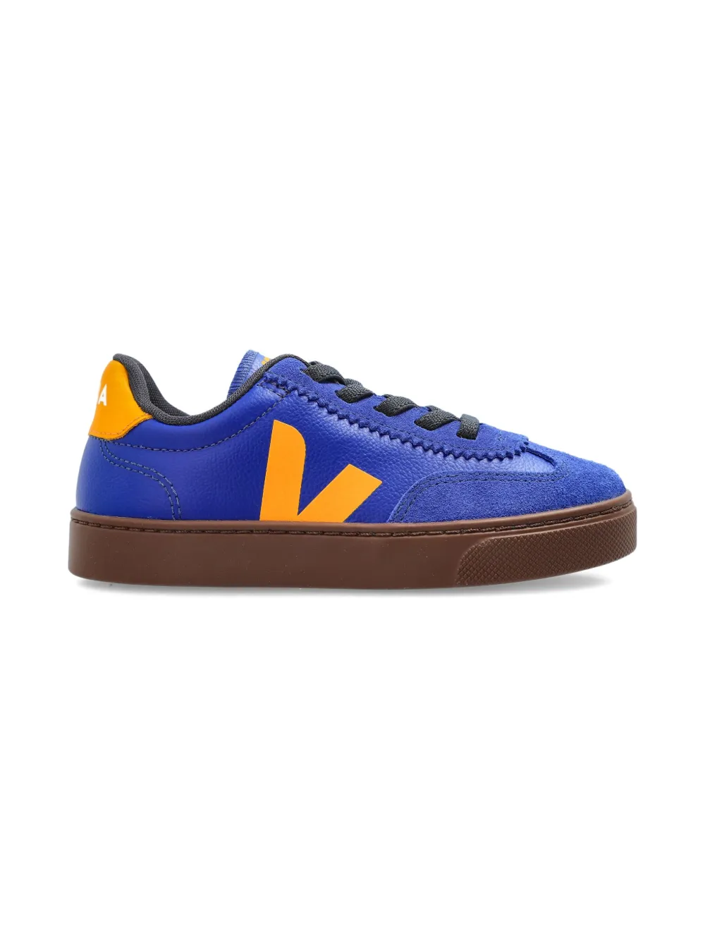 VEJA Kids Volley leren sneakers - Blauw