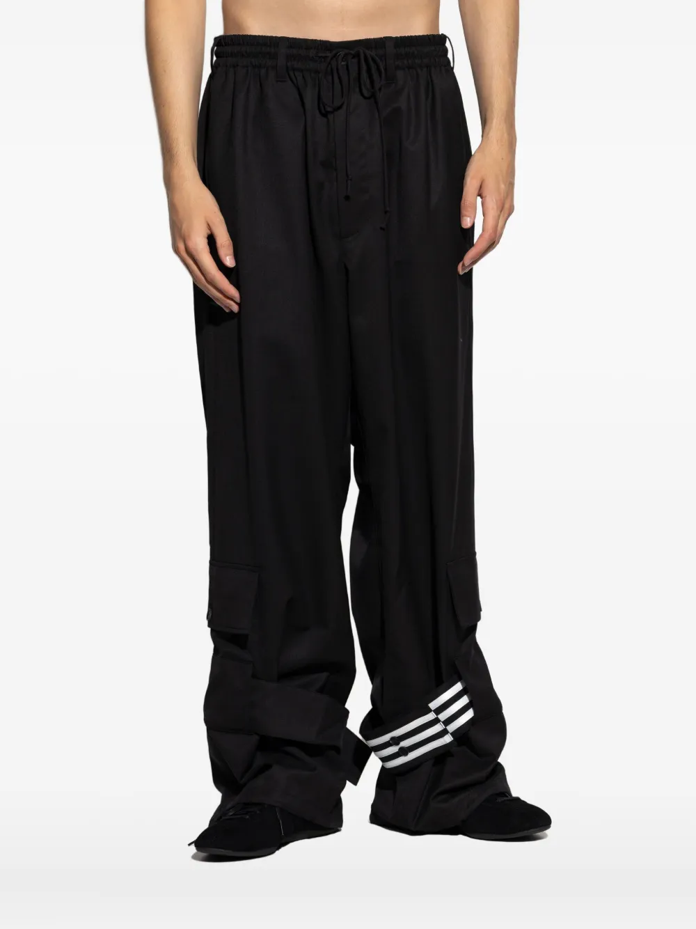 Y-3 Drawstring Cargo Trousers In Black