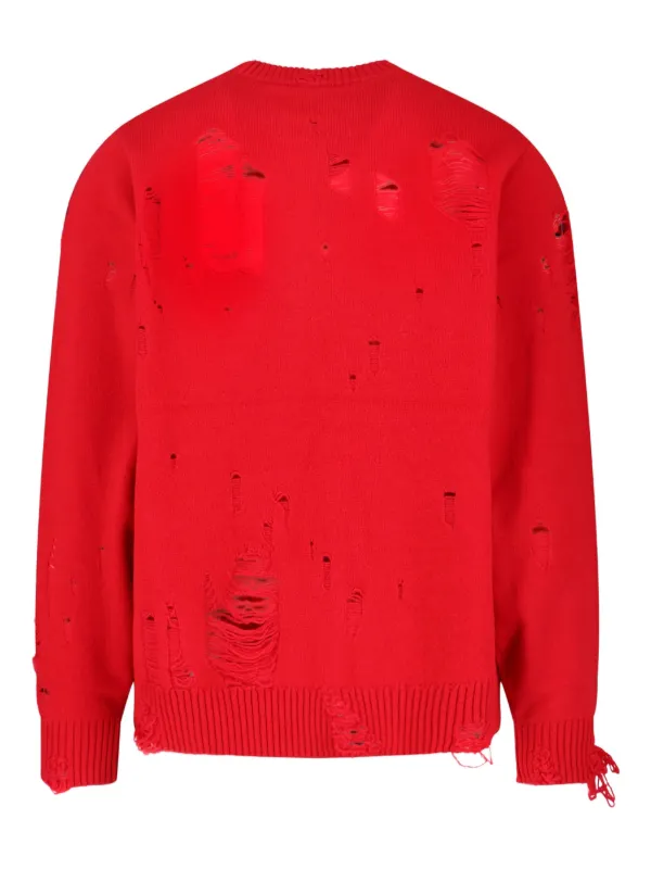 Charles Jeffrey Loverboy ダメージ セーター | レッド | FARFETCH JP