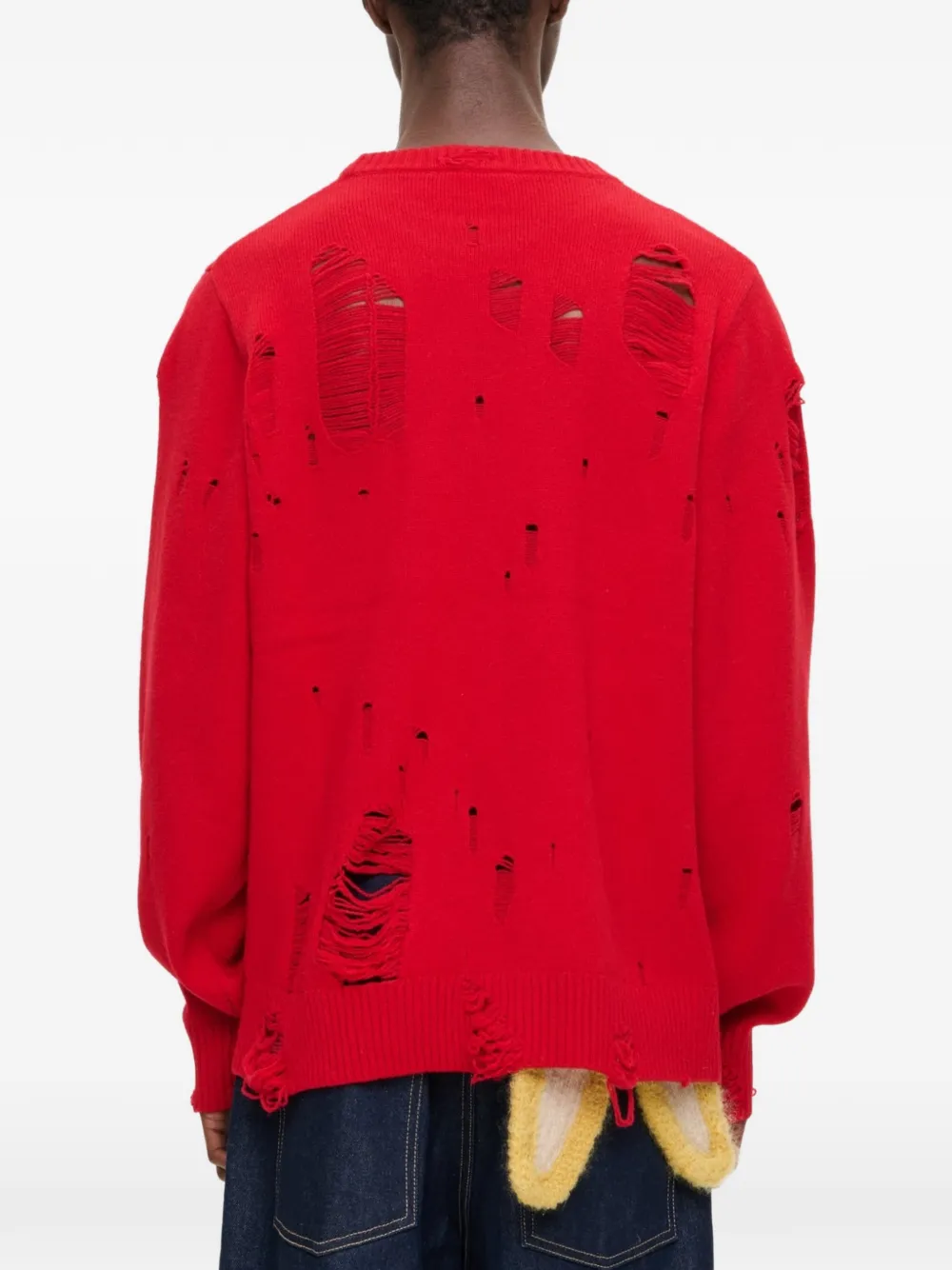 Charles Jeffrey Loverboy Gerafelde trui Rood