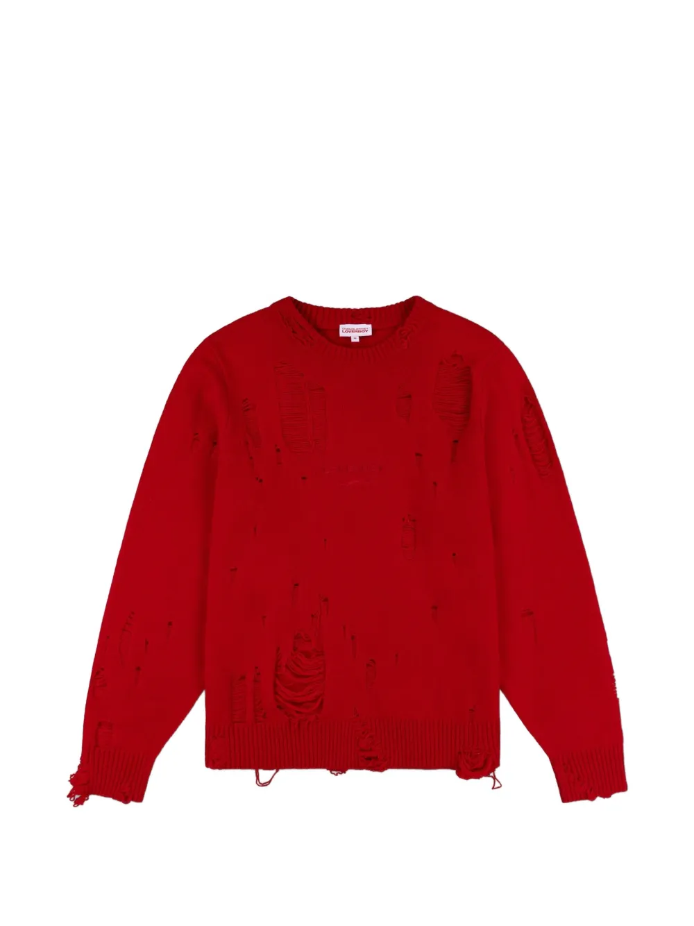 Charles Jeffrey Lover Gerafelde trui Rood