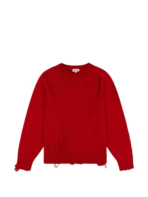 Charles Jeffrey Loverboy Distressed logo jumper