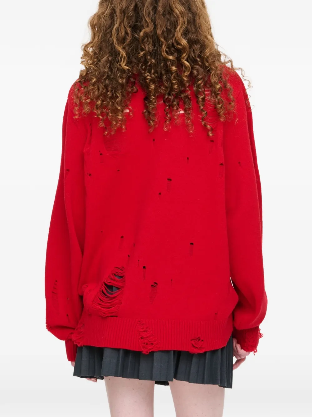 Charles Jeffrey Loverboy Gerafelde trui Rood