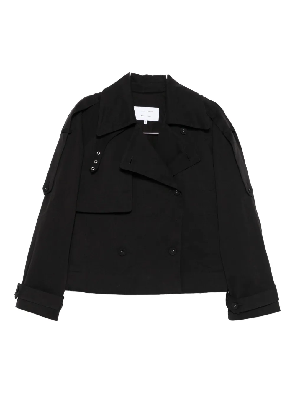 Proenza Schouler White Label Double-breasted Trench Coat In Black