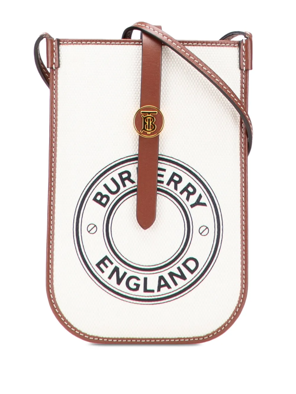 Burberry Pre-Owned 2000-2025 キャンバス アン フォンケース ウィズ ストラップ ショルダーバッグ - ホワイト Burberry Pre-Owned 2000-2025 キャンバス アン フォンケース ウィズ ストラップ ショルダーバッグ - ホワイト