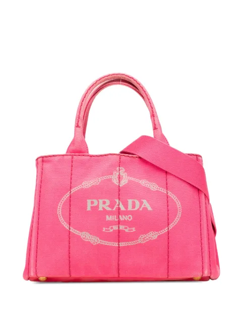 Prada Pre-Owned 2010-2025 Small Canvas Canapa Logo satchel