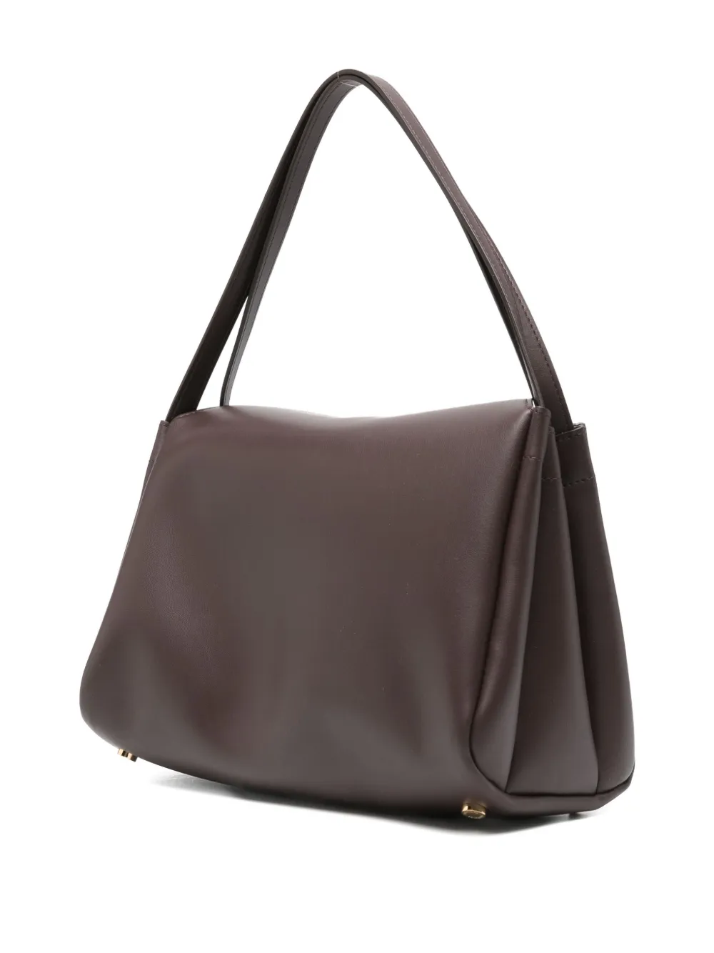 Themoirè Clasp-fastening Shoulder Bag In Brown