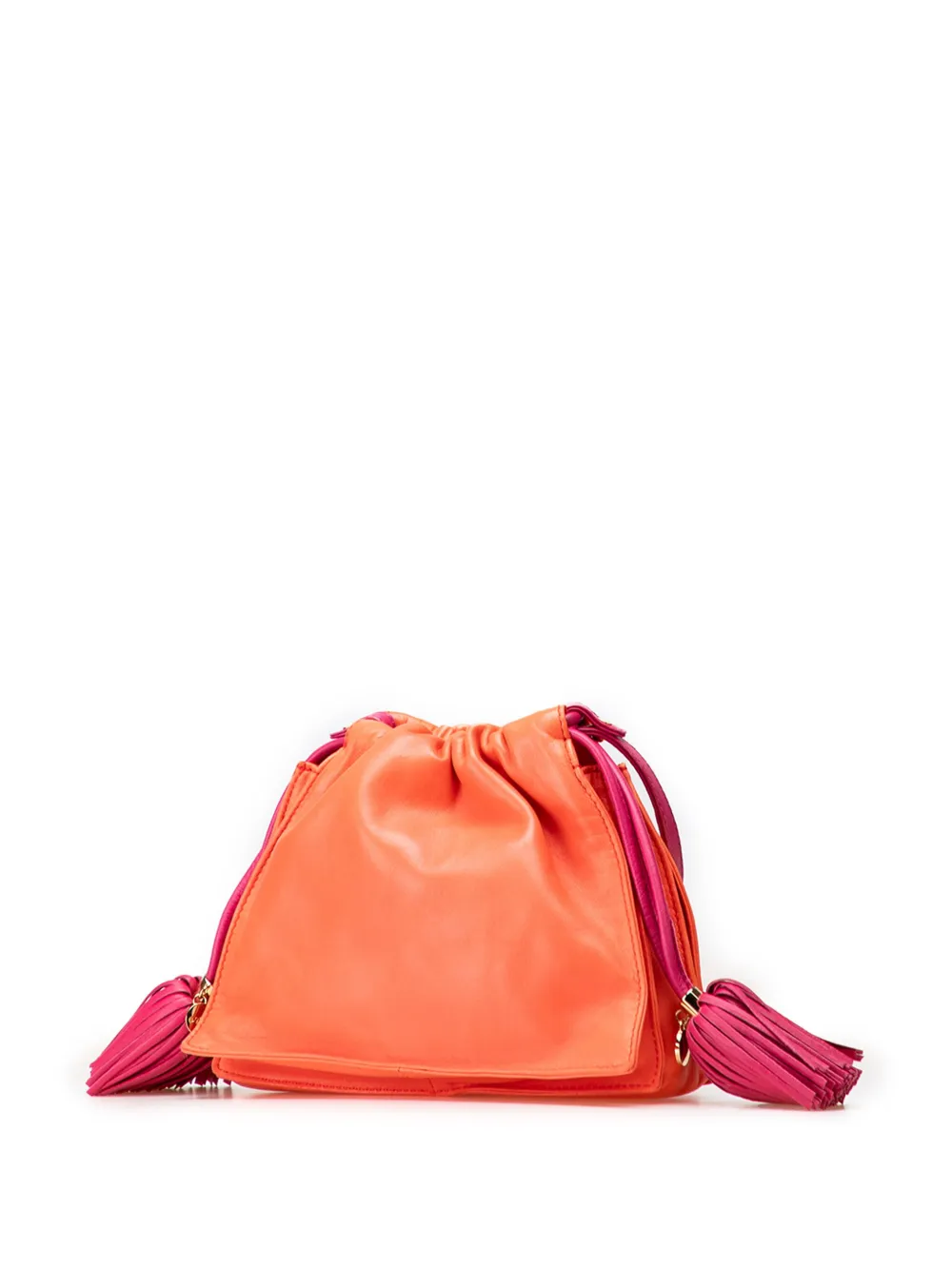Pre-owned Loewe 2012 Mini Nappa Flamenco Tassel Crossbody Bag In Pink