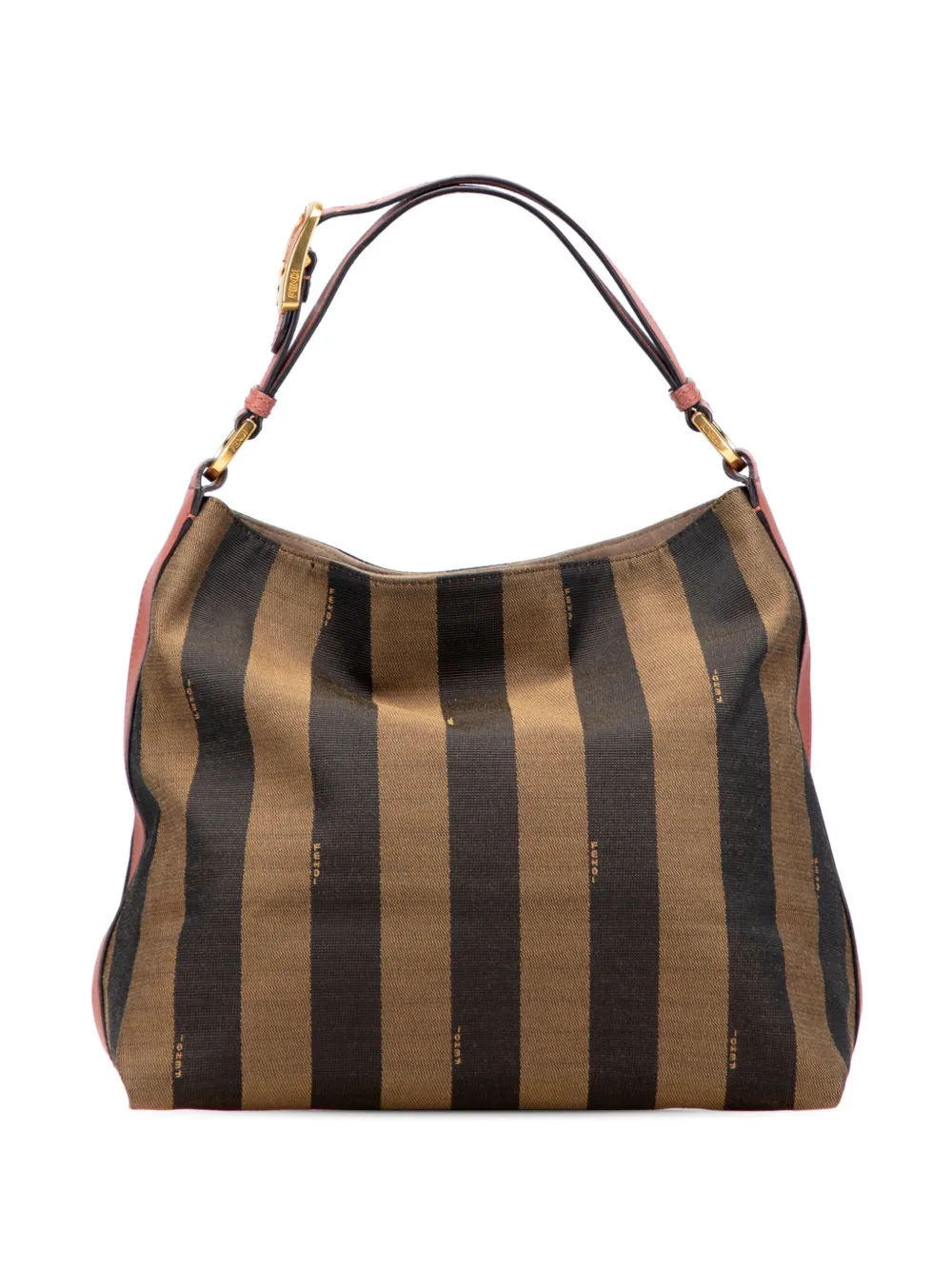 Fendi Pre-Owned 2010-2025 Canvas Pequin shoulder bag - ブラウン Fendi Pre-Owned 2010-2025 Canvas Pequin shoulder bag - ブラウン