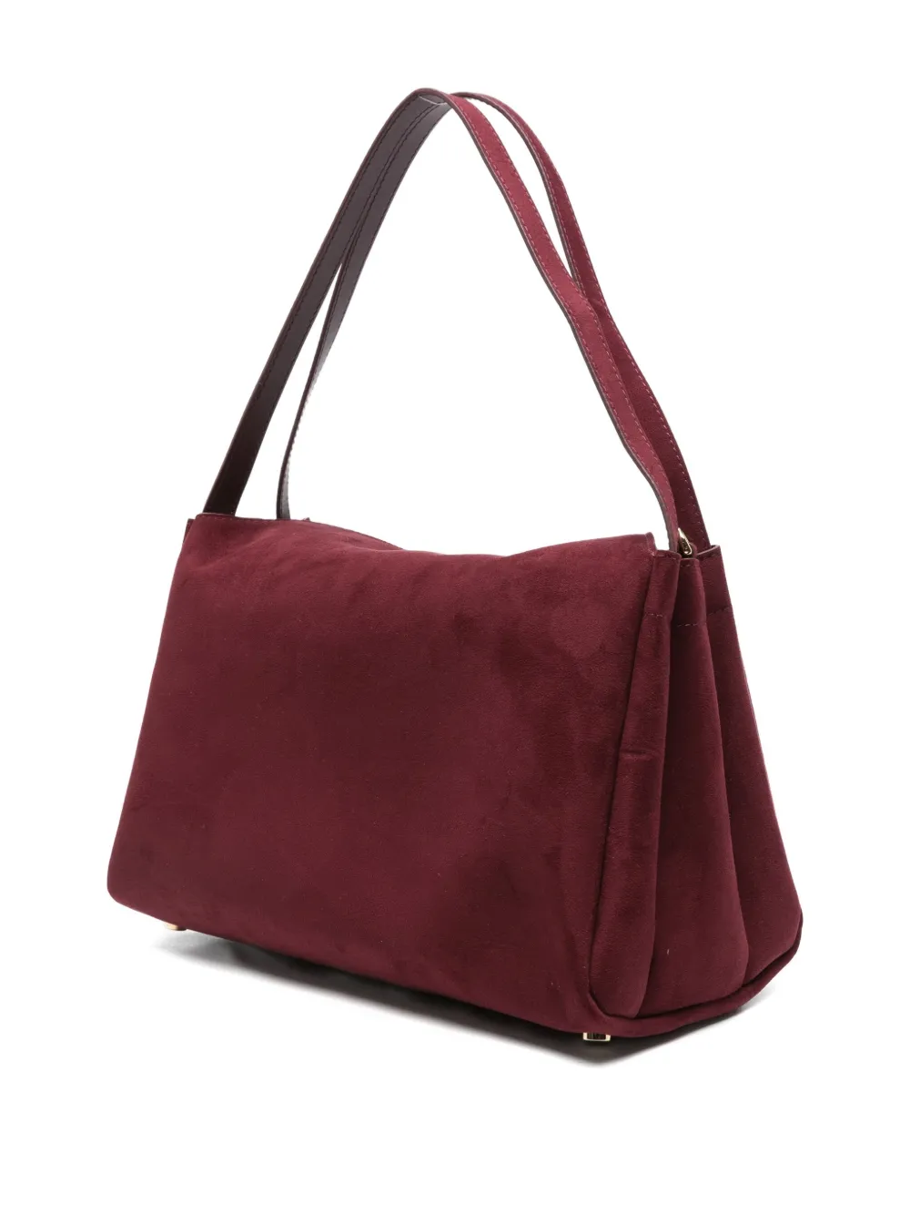 Themoirè Flap-detail Shoulder Bag In Red