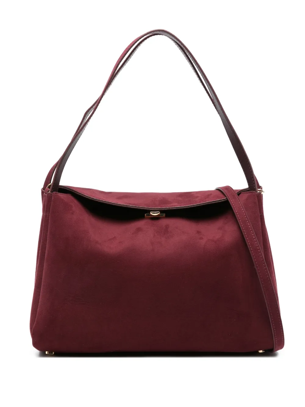 Themoirè flap-detail shoulder bag | Red | Image 1