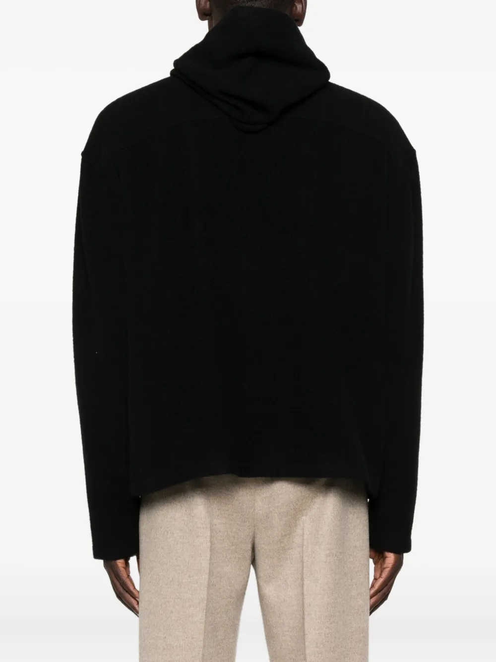 Rier Wollen hoodie Zwart