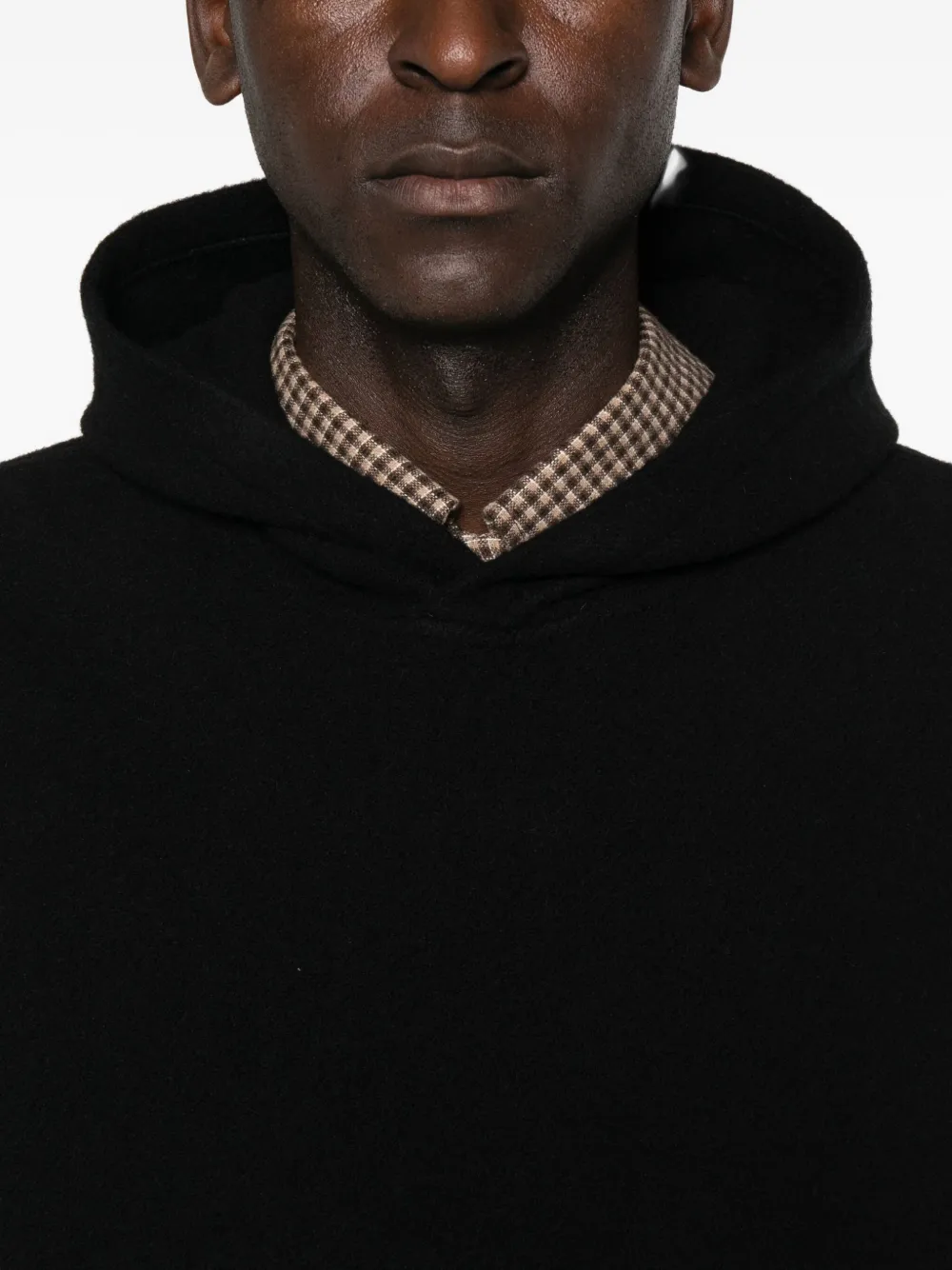 Rier Wollen hoodie Zwart