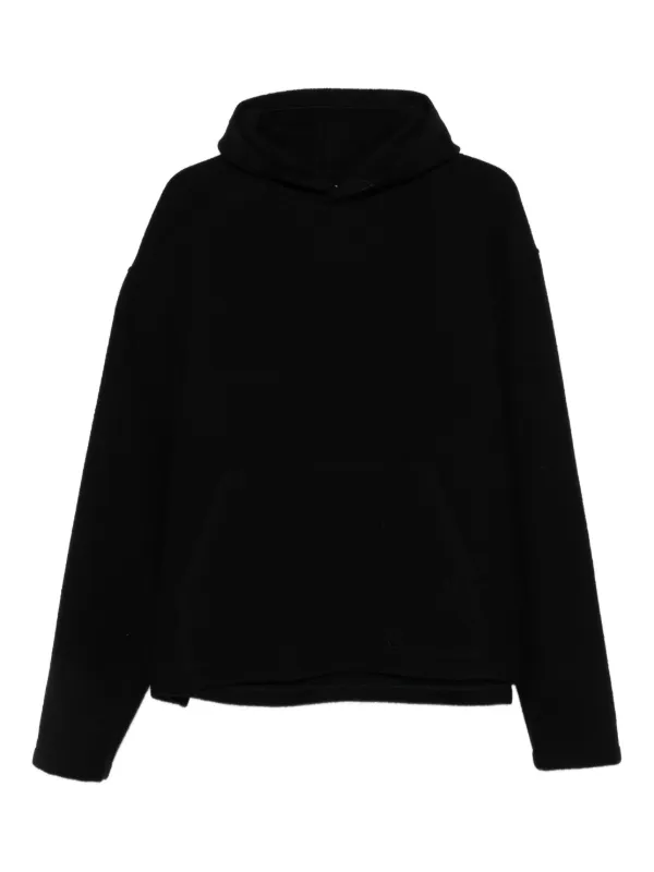 Rier Wool Hoodie in Black