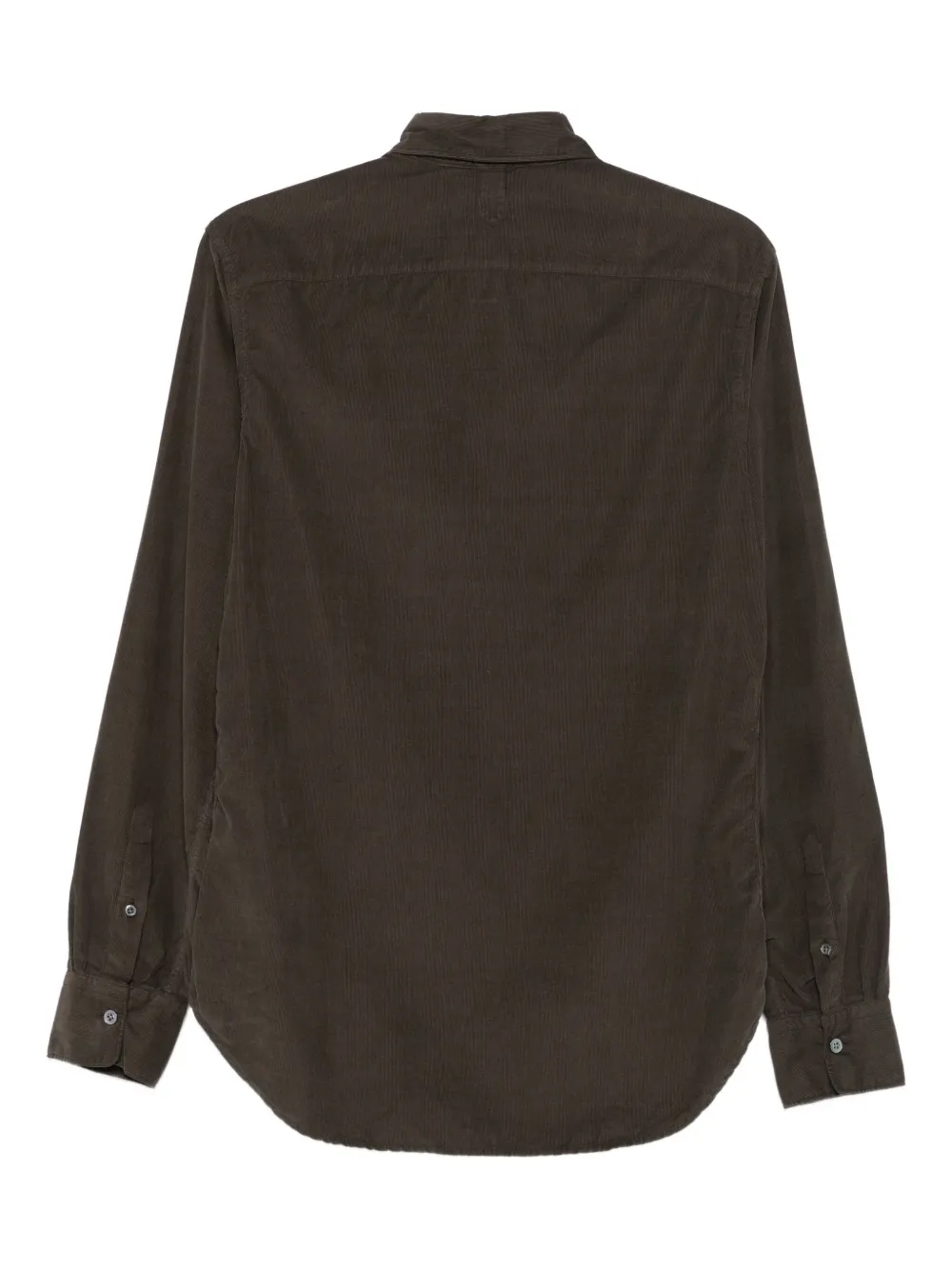 Canali Ribfluwelen overhemd - Bruin
