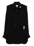 Maison MIHARA YASUHIRO layered button-fastening top - Black