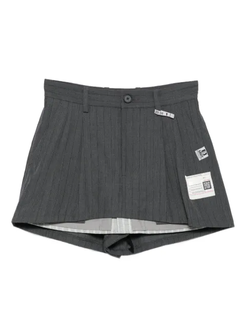 Maison MIHARA YASUHIRO stripe-pattern pleat-detail shorts
