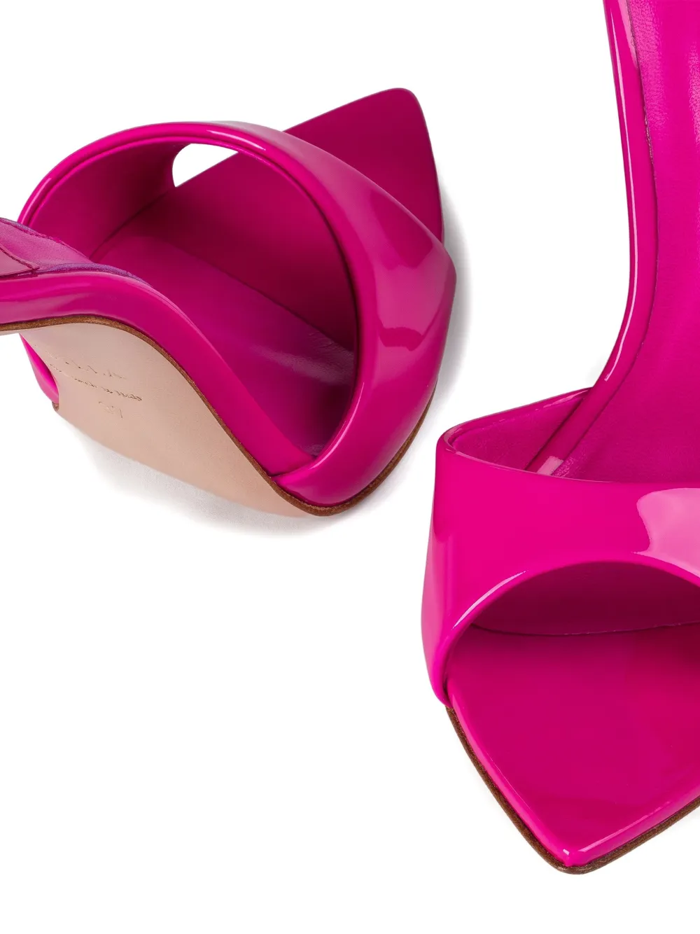 Le Silla 120mm Bella patent leather stiletto sandals Pink