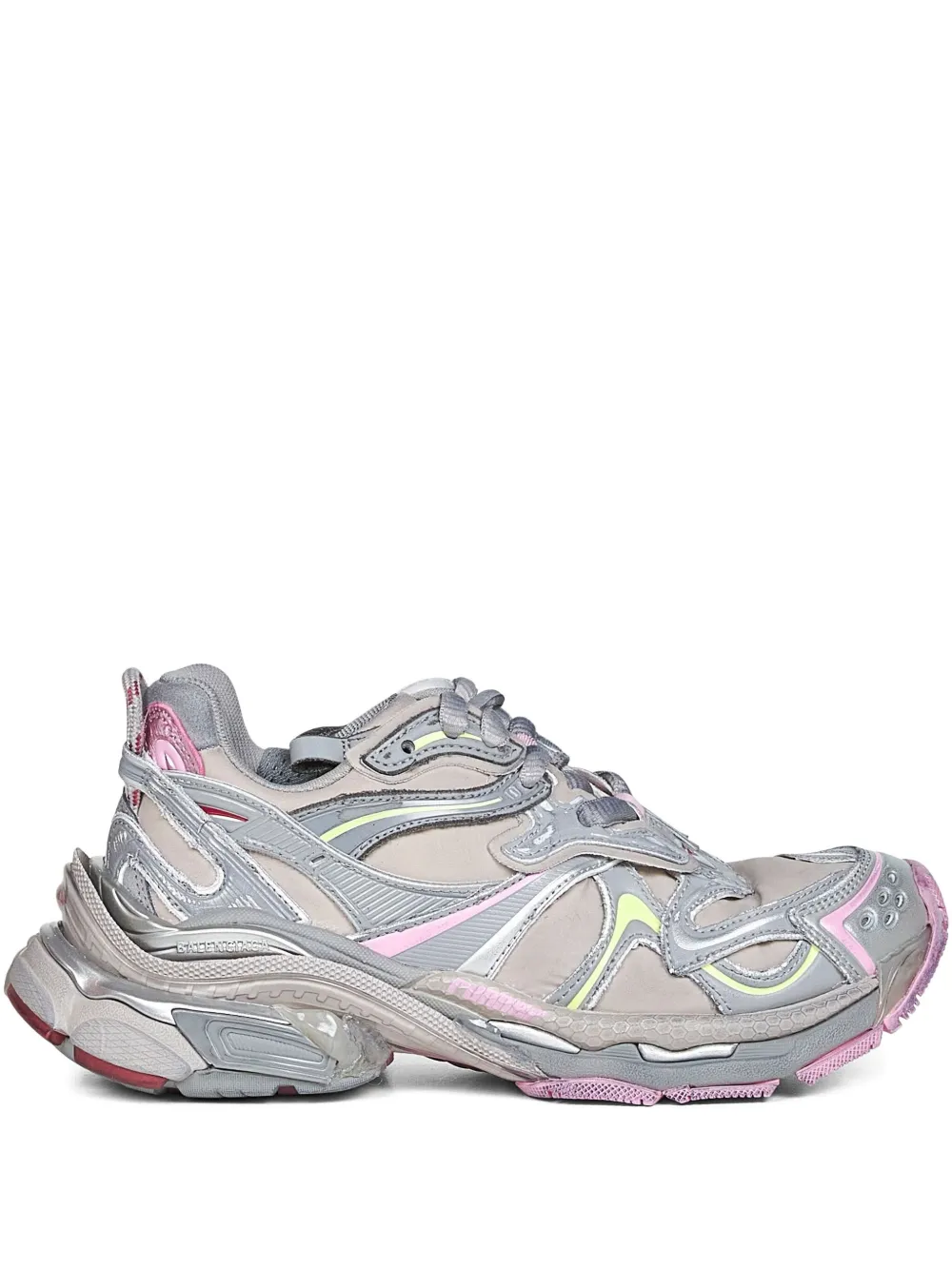 Balenciaga Runner 2.0 logo-embossed layered sneakers | Grey | Image 1