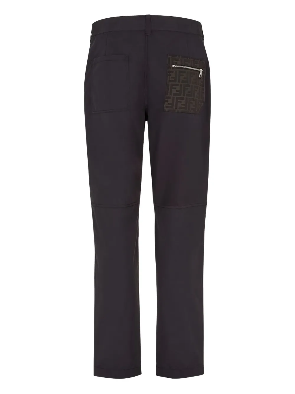 FENDI Broek met zak en FF-patroon Zwart