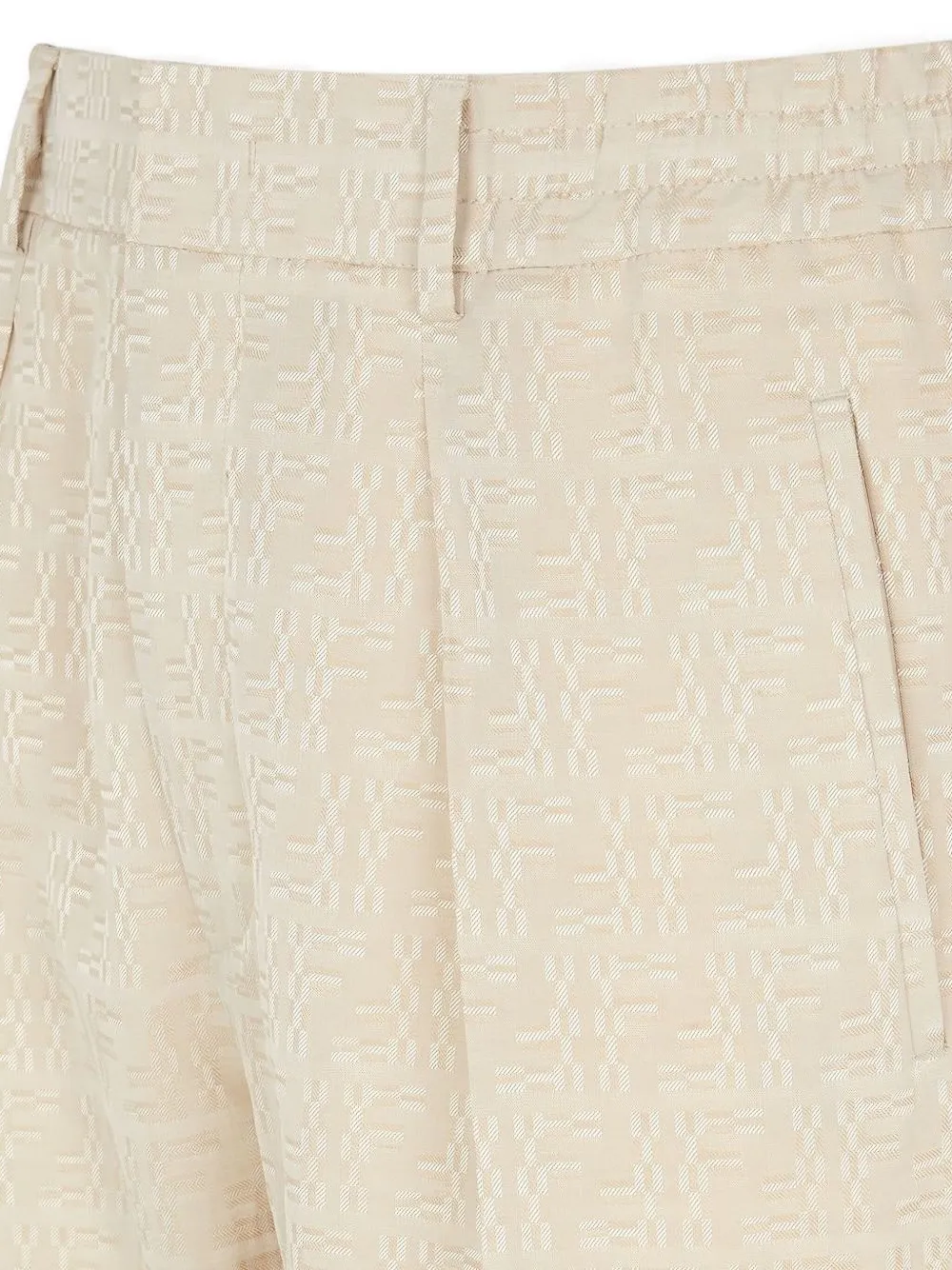 FENDI Plooibroek met patroon Beige