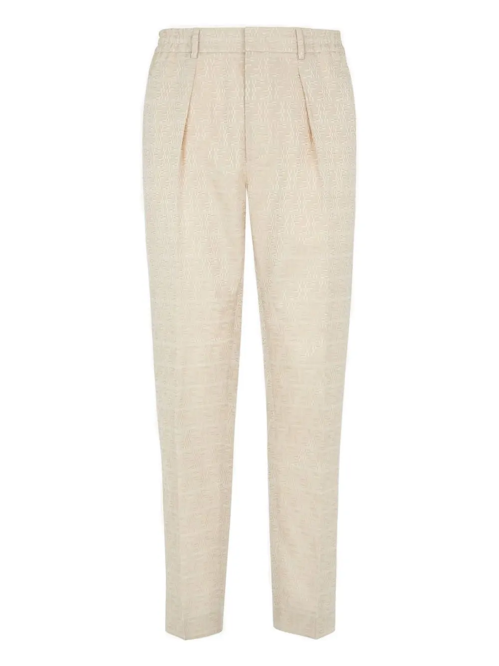 FENDI pleated patterned trousers Beige