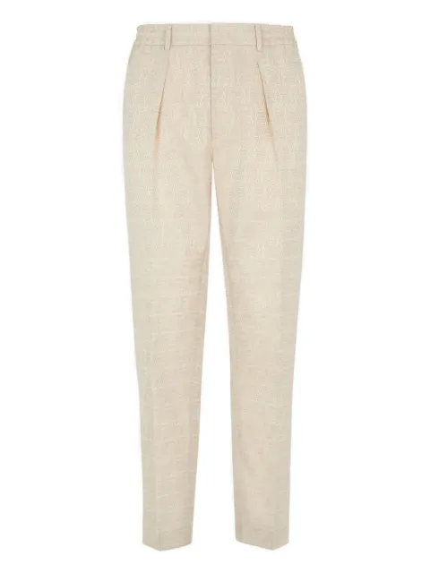 FENDI pleated patterned trousers