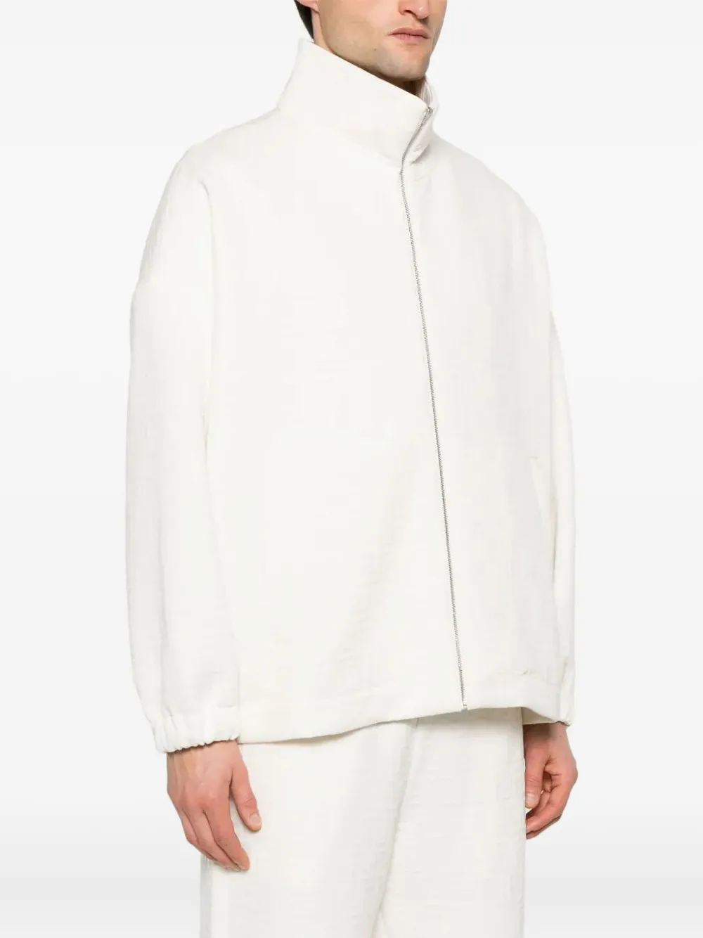 FENDI high-neck zip-up jacket Wit