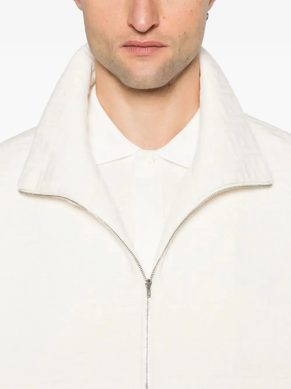 FENDI high-neck zip-up jacket Wit
