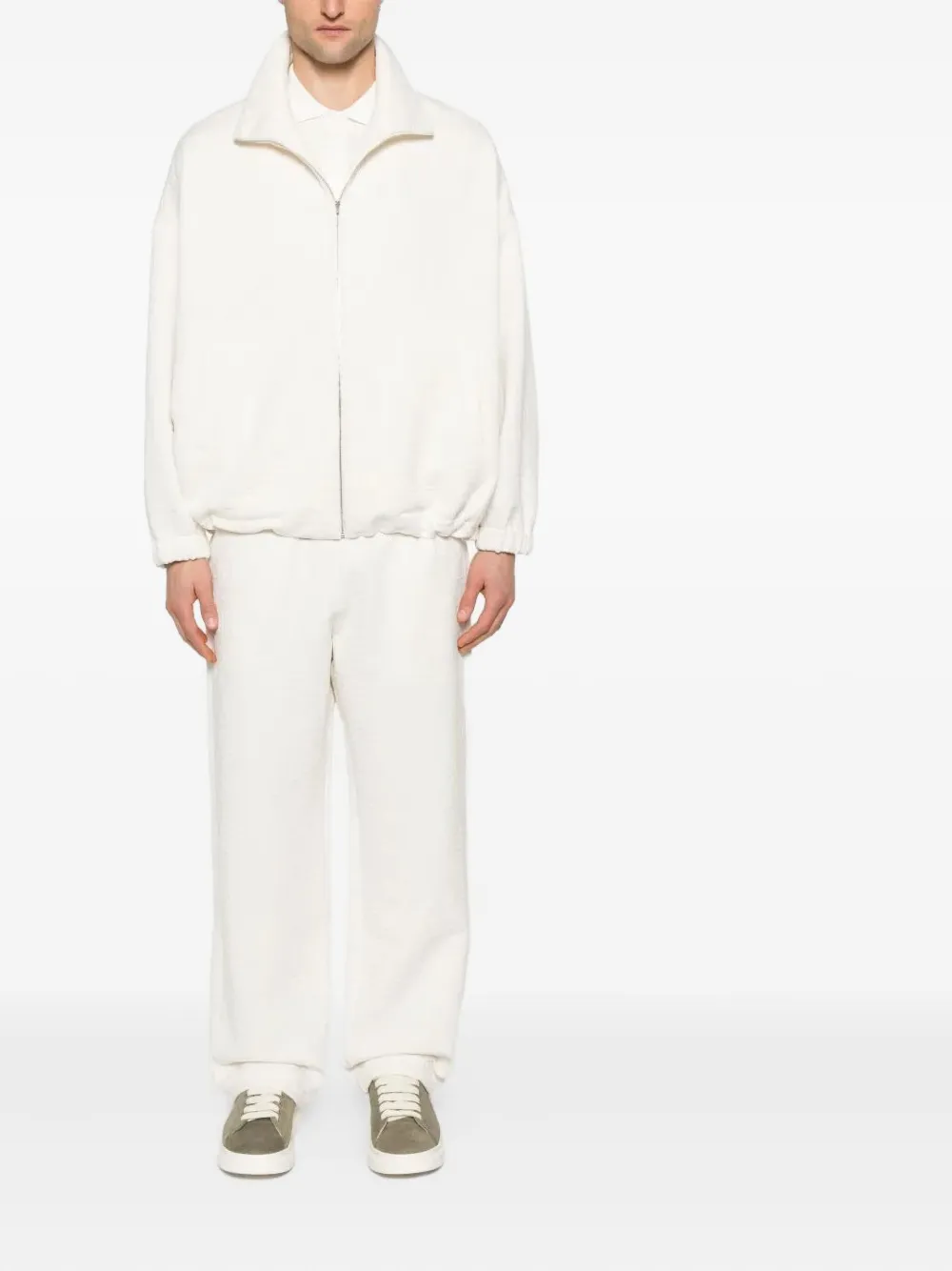 FENDI high-neck zip-up jacket Wit