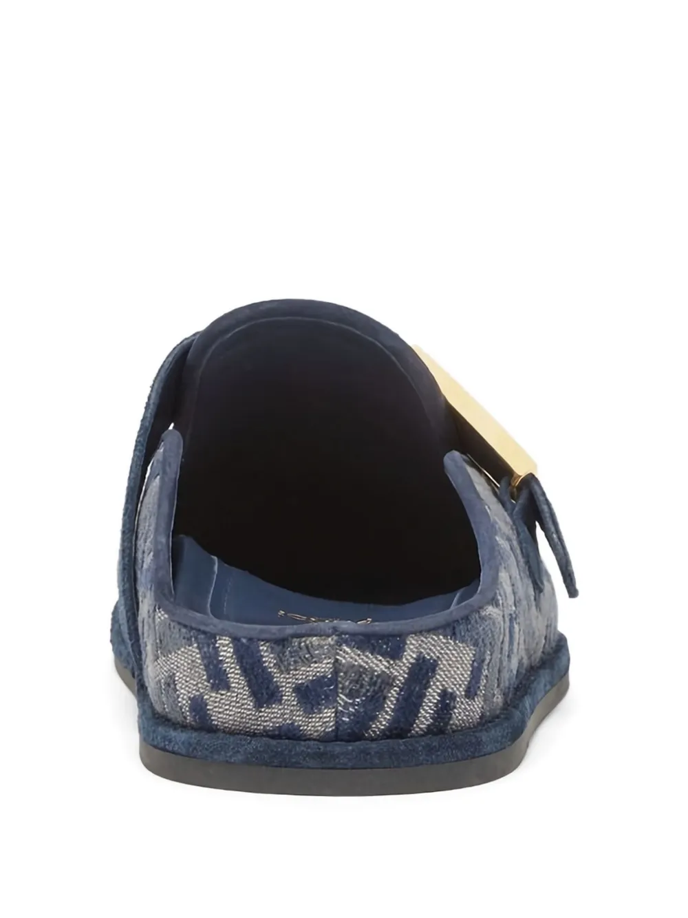 Fendi Ff-pattern Mule In Blue