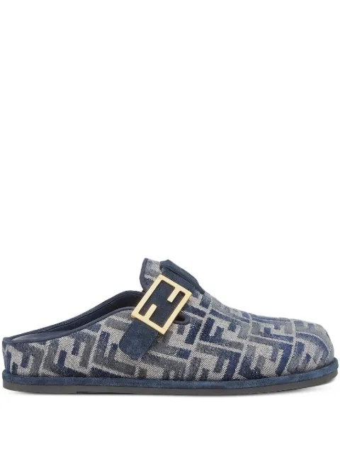 FENDI FF-pattern mules