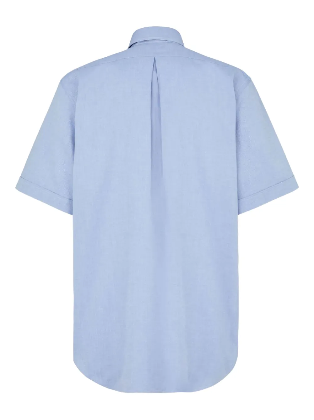 FENDI Overhemd met geborduurde zak en korte mouwen Blauw