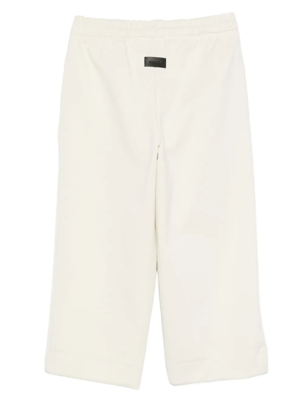 MSGM Kids logo-print drawstring trousers Beige