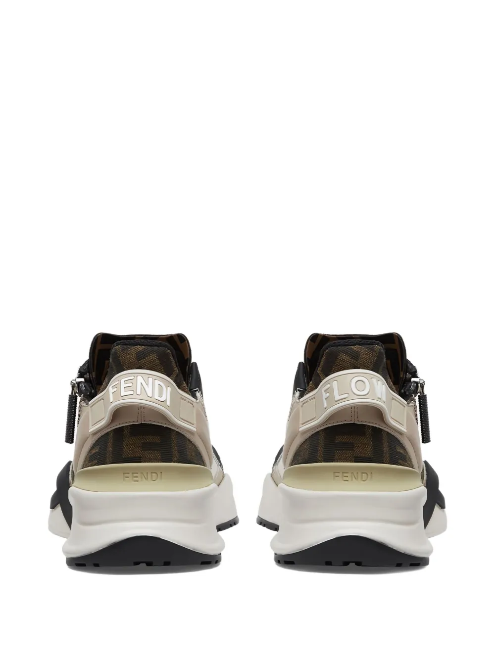FENDI Flow zip-fastening sneakers Neutrals