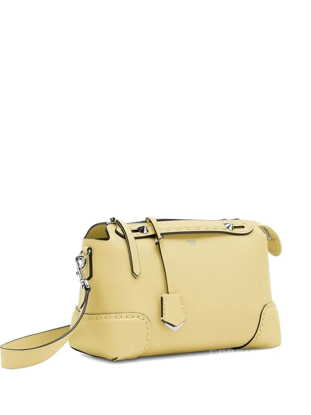 FENDI medium BY THE WAY leather stitched detail handbag Geel