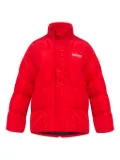 Balenciaga micro-faille puffer coat - Red
