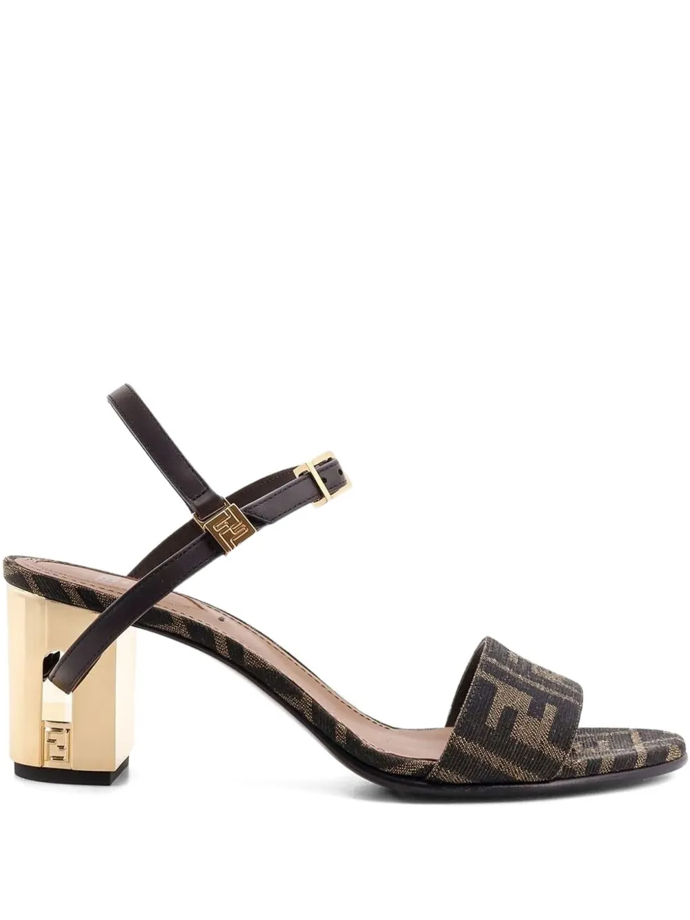 FENDI 65mm Delfina sandals Brown