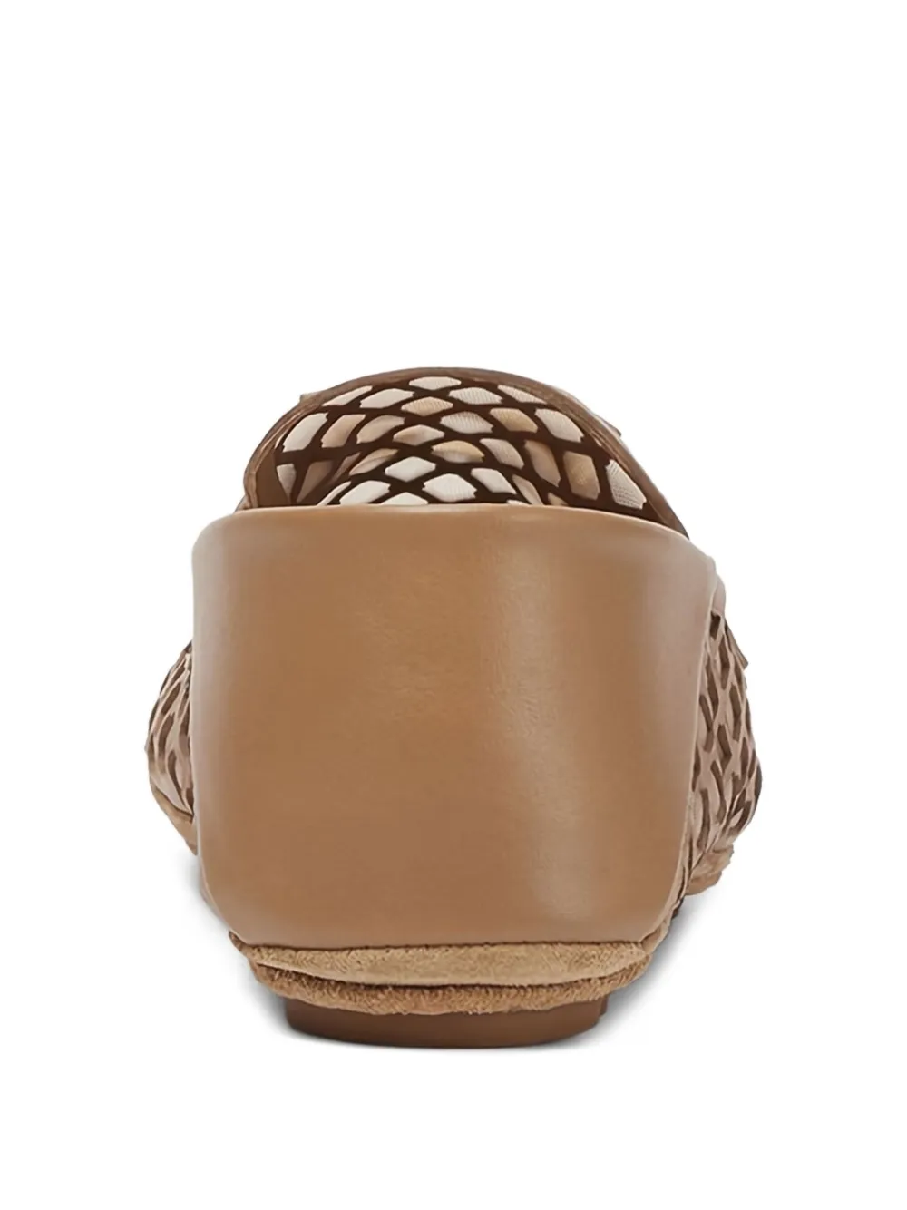 FENDI laser-cut leather loafers Brown