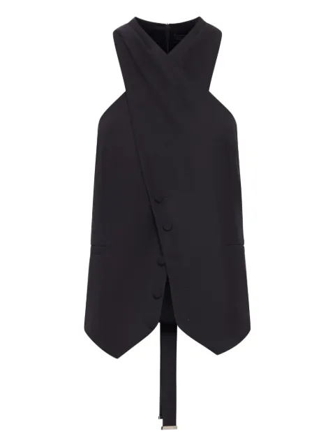 Max Mara wrap-neck wool waistcoat 