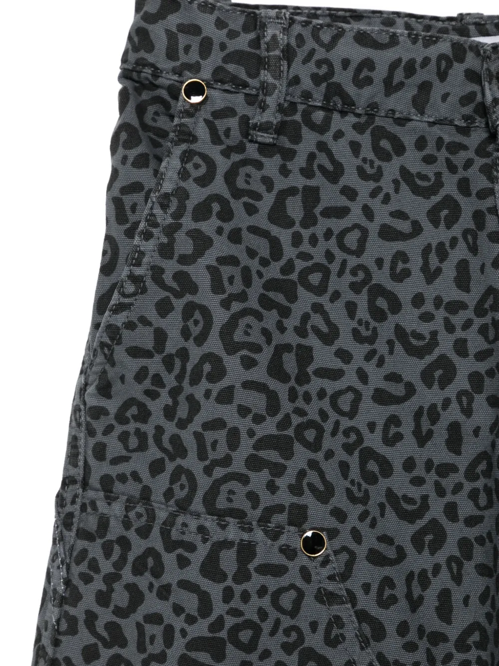 MSGM Kids leopard-print trousers Grijs